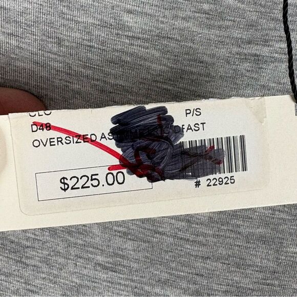 Samantha Eng Oversized Knit Asymmetrical Poncho Sleeve Dress S Grey Minimal - Picture 11 of 16